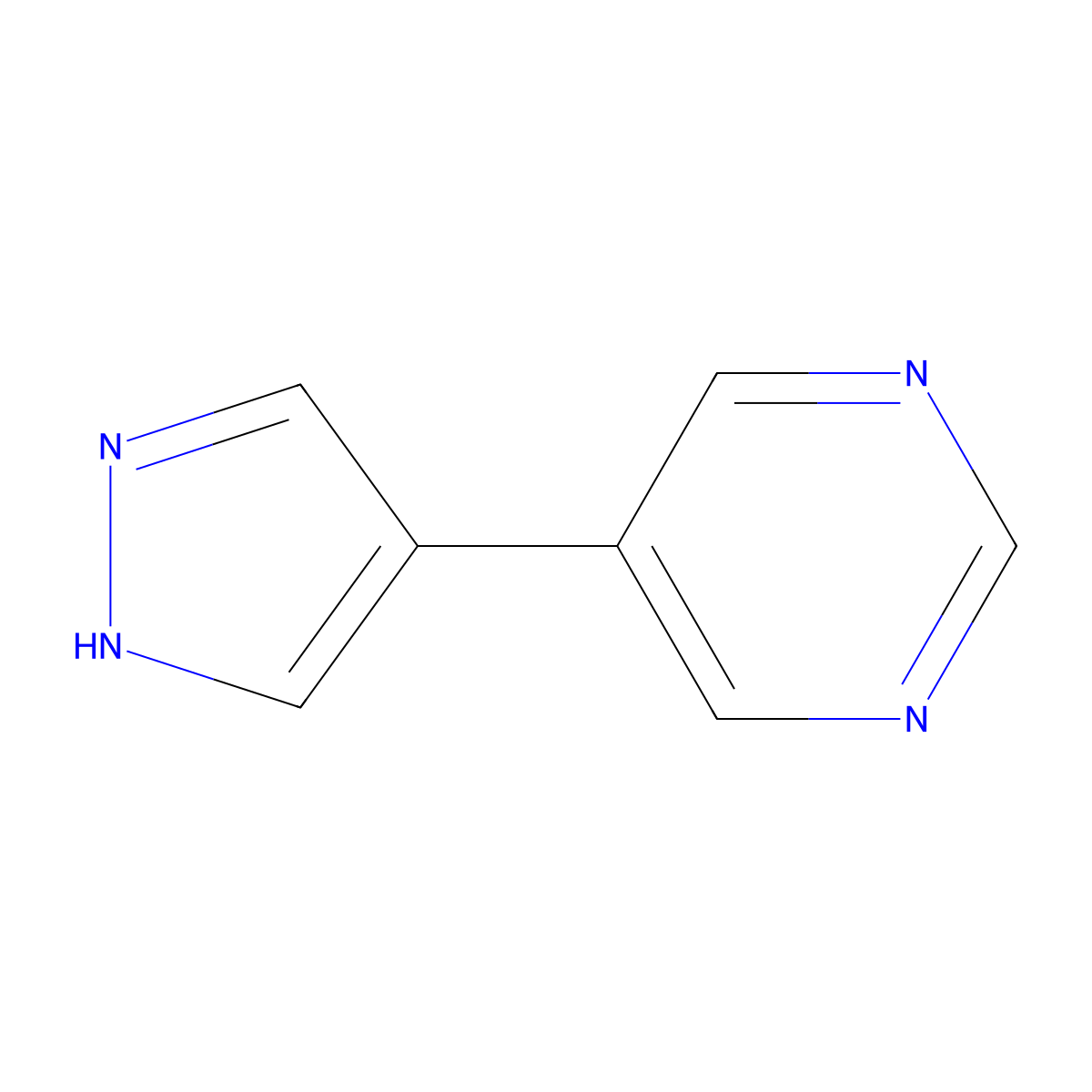 5-(1h-Pyrazol-4-yl)pyrimidine molecular structure, CAS 1850384-06-3