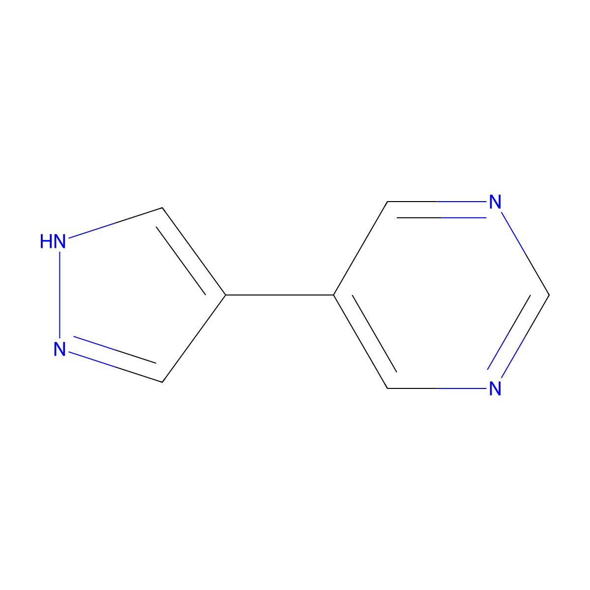 5-(1h-Pyrazol-4-yl)pyrimidine molecular structure, CAS 1850384-06-3