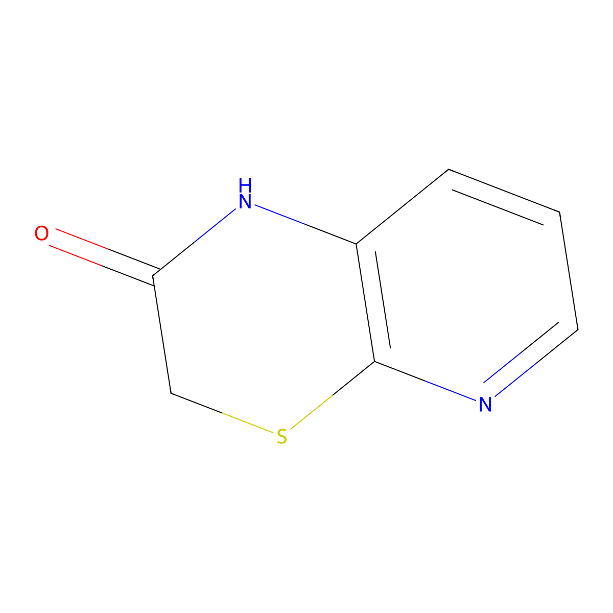 1H-pyrido(2,3-b)(1,4)thiazin-2(3H)-one molecular structure, CAS 18504-81-9