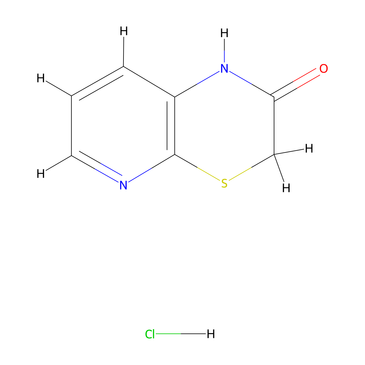 1H-Pyrido[2,3-b][1,4]thiazin-2-one hydrochloride molecular structure, CAS 18504-83-1