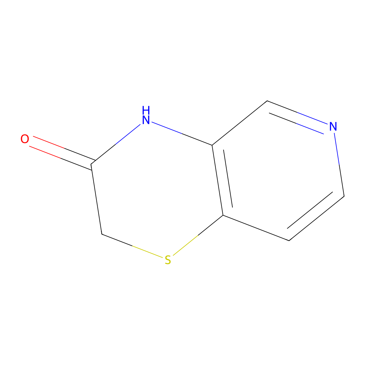 2H-Pyrido(4,3-b)(1,4)thiazin-3(4H)-one molecular structure, CAS 18504-86-4
