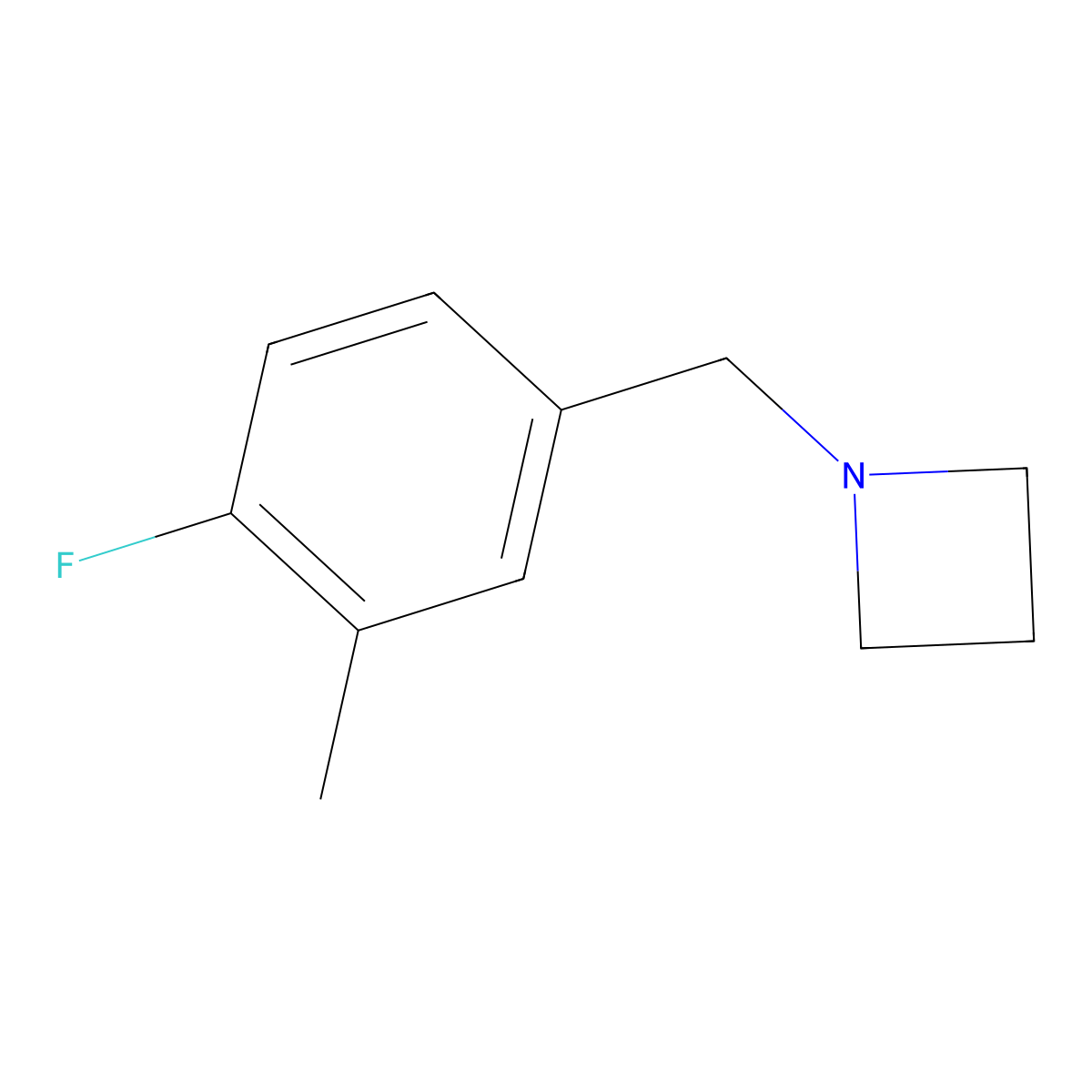 1-(4-Fluoro-3-methylbenzyl)azetidine molecular structure, CAS 1850422-04-6
