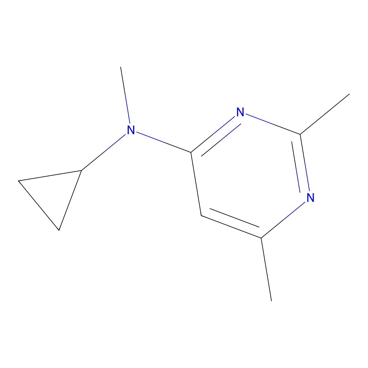 N-cyclopropyl-N,2,6-trimethylpyrimidin-4-amine molecular structure, CAS 1850514-52-1