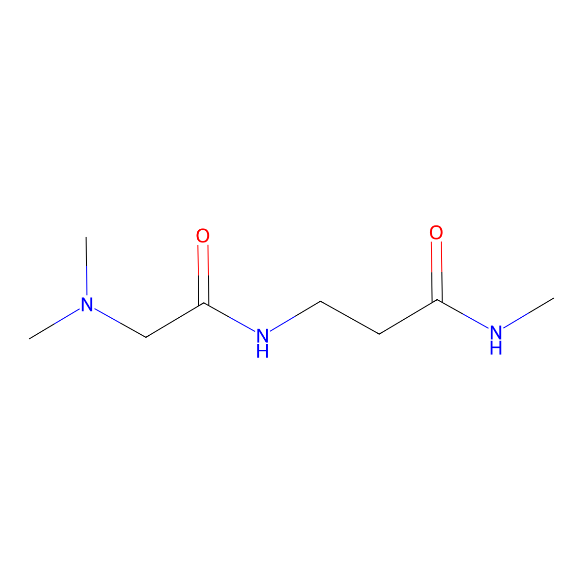 3-[2-(dimethylamino)acetamido]-N-methylpropanamide molecular structure, CAS 1850517-60-0
