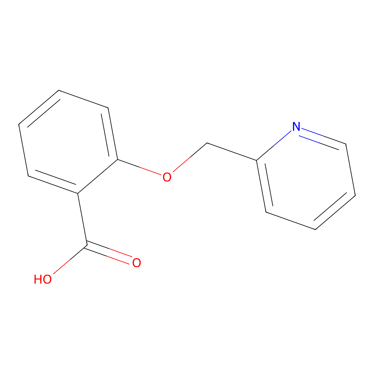 2-(Pyridin-2-ylmethoxy)benzoic acid molecular structure, CAS 185053-79-6