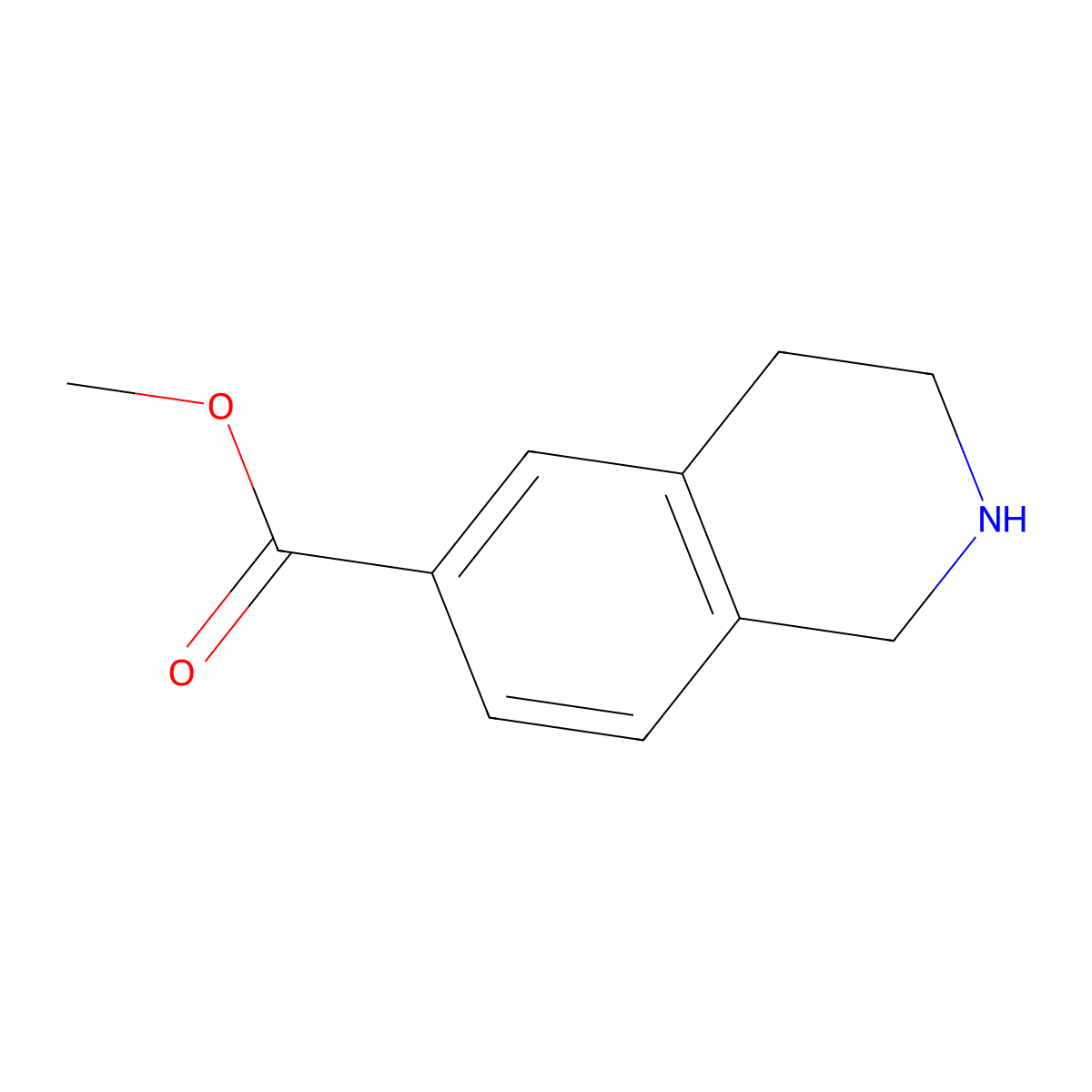 Methyl 1,2,3,4-tetrahydroisoquinoline-6-carboxylate molecular structure, CAS 185057-00-5