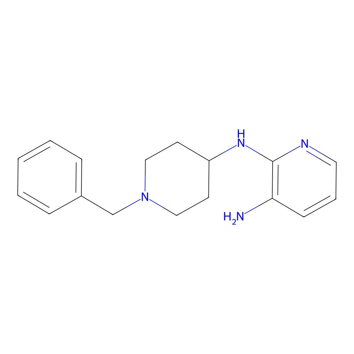N2-(1-benzylpiperidin-4-yl)pyridine-2,3-diamine molecular structure, CAS 185058-55-3