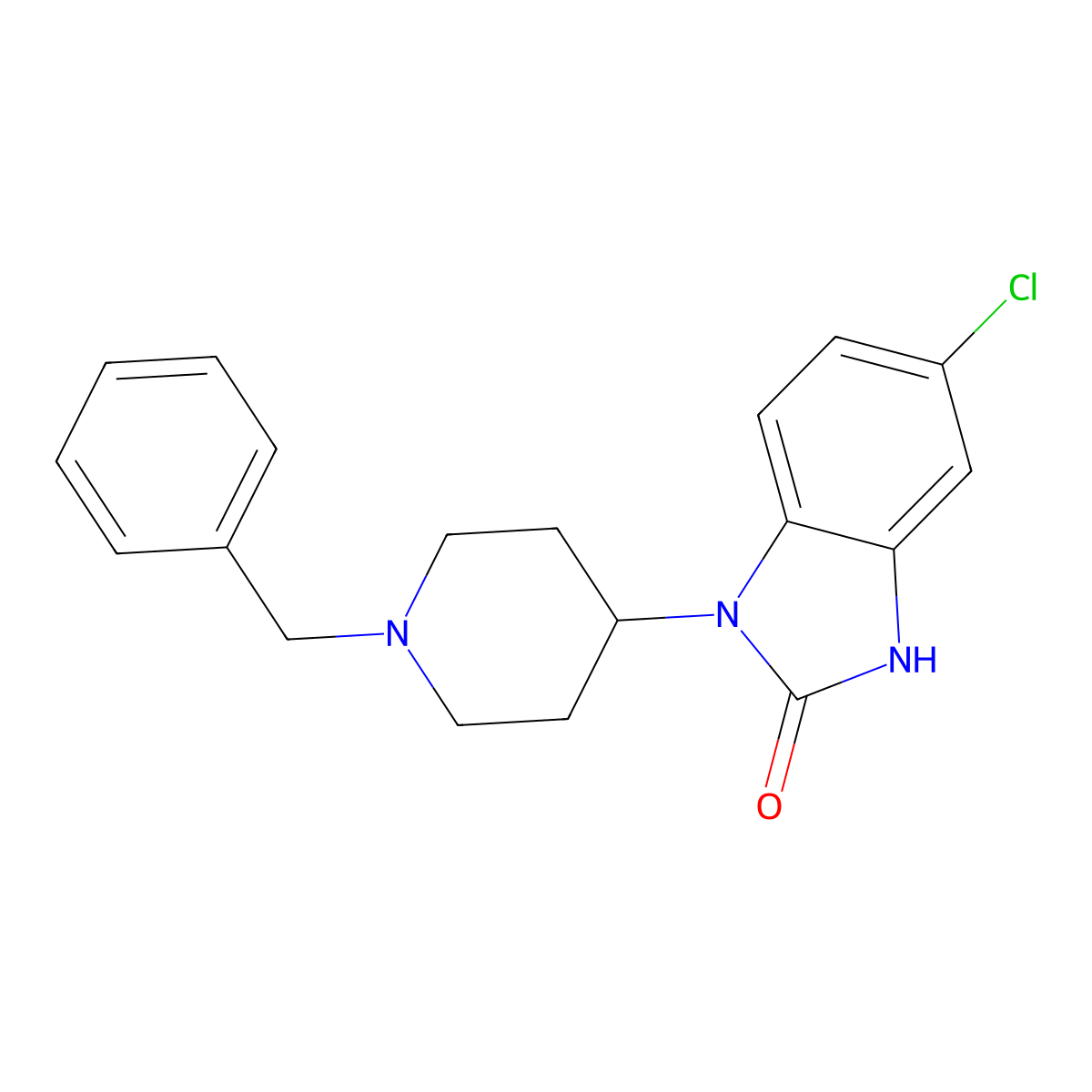 1-(1-Benzylpiperidin-4-yl)-5-chloro-1H-benzo[d]imidazol-2(3H)-one molecular structure, CAS 185058-65-5