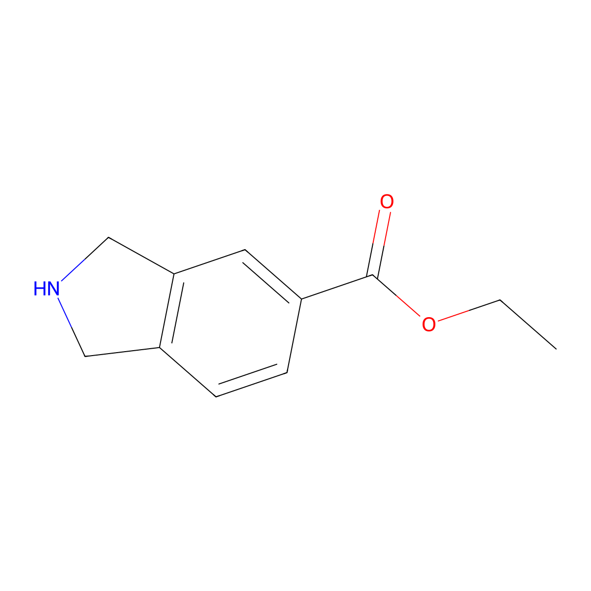 Ethyl isoindoline-5-carboxylate molecular structure, CAS 185059-32-9
