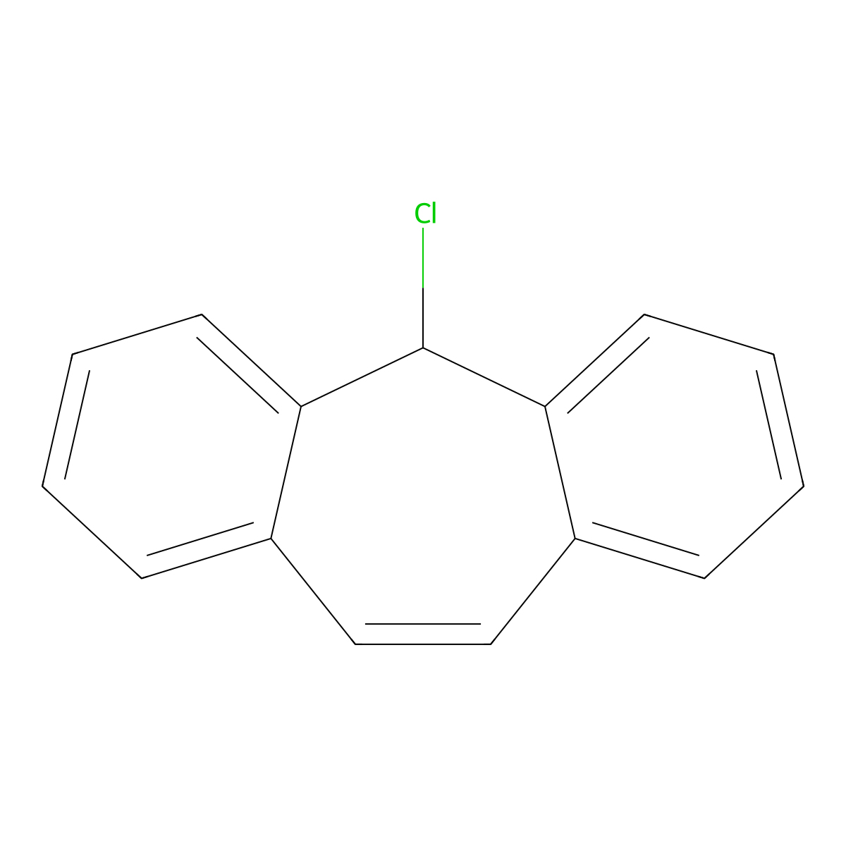 5-Chloro-5H-dibenzo[a,d][7]annulene molecular structure, CAS 18506-04-2