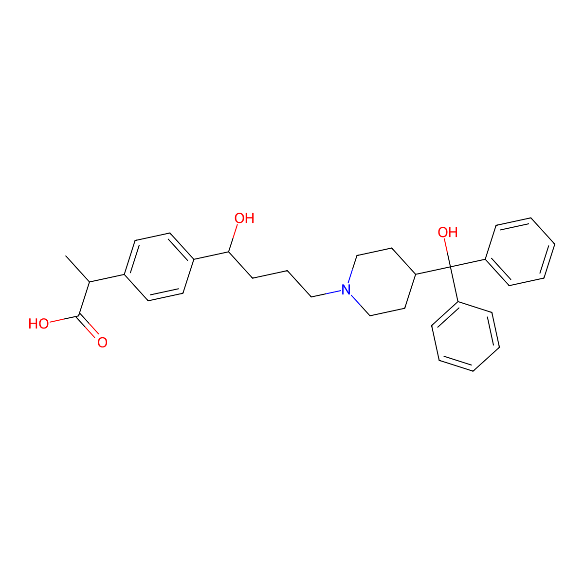 Fexofenadine Impurity F molecular structure, CAS 185066-33-5