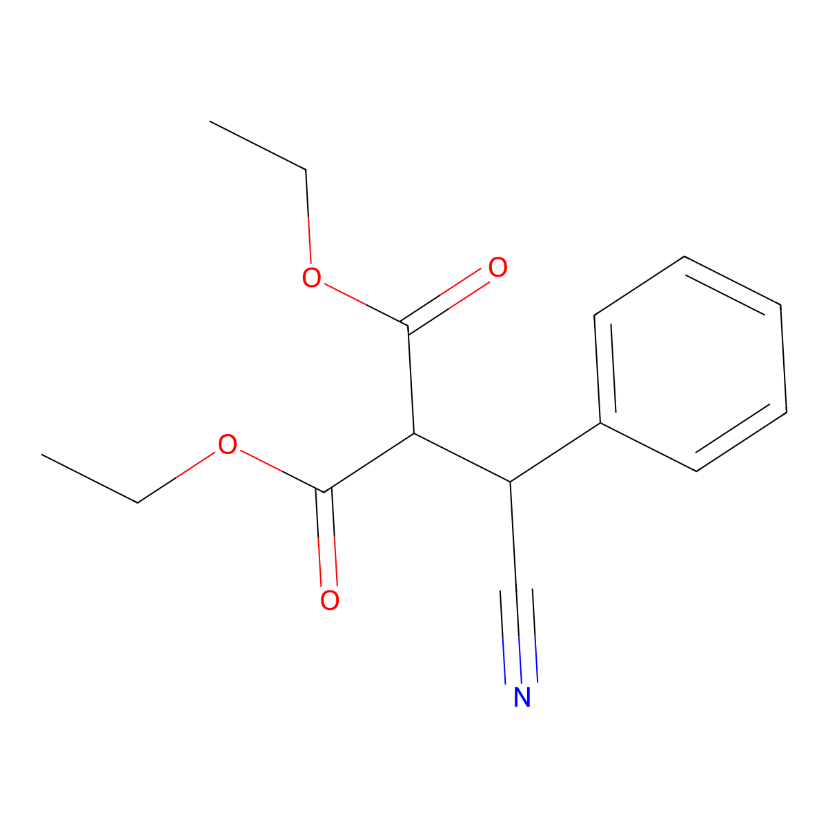 1,3-Diethyl 2-(cyanophenylmethyl)propanedioate molecular structure, CAS 185067-05-4