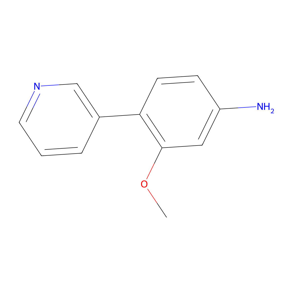 3-Methoxy-4-(pyridin-3-yl)aniline molecular structure, CAS 1850699-00-1