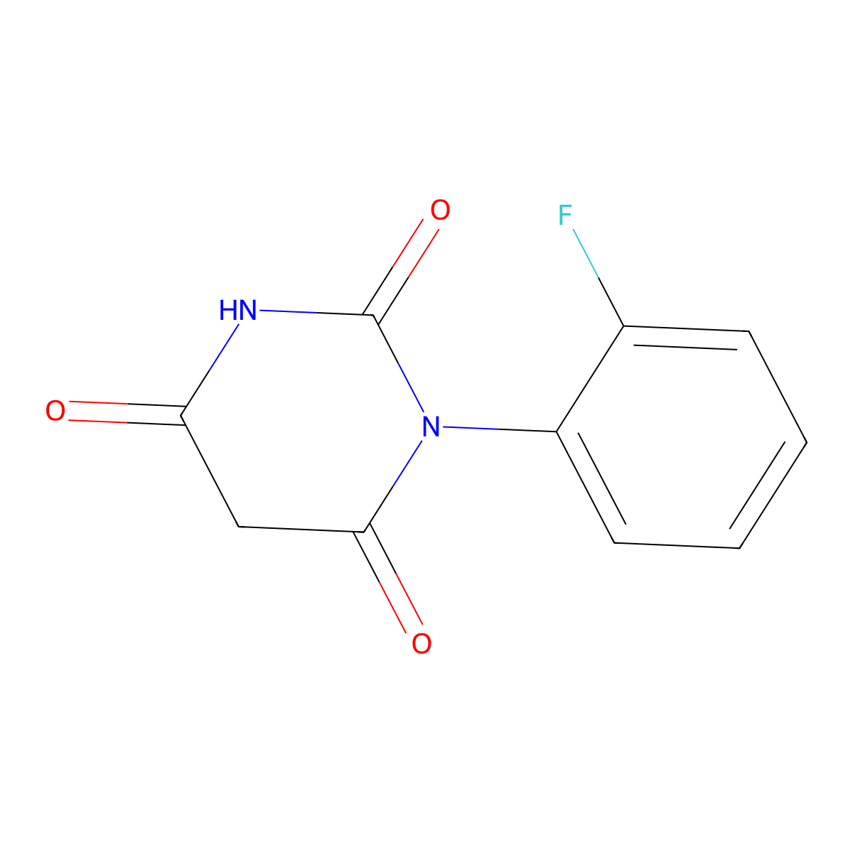 1-(2-Fluorophenyl)-2,4,6(1H,3H,5H)-pyrimidinetrione molecular structure, CAS 18507-18-1