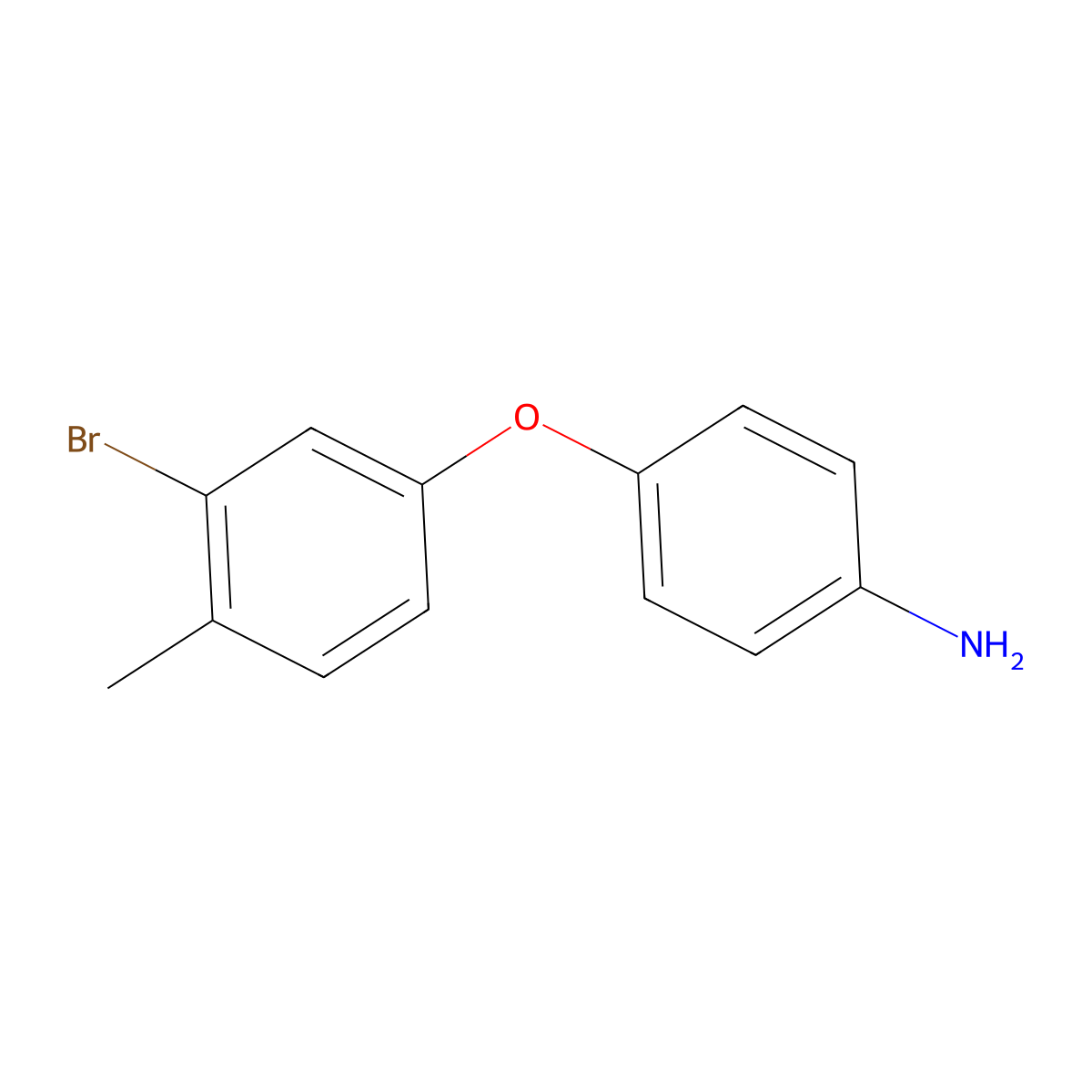 4-(3-Bromo-4-methylphenoxy)aniline molecular structure, CAS 1850722-25-6