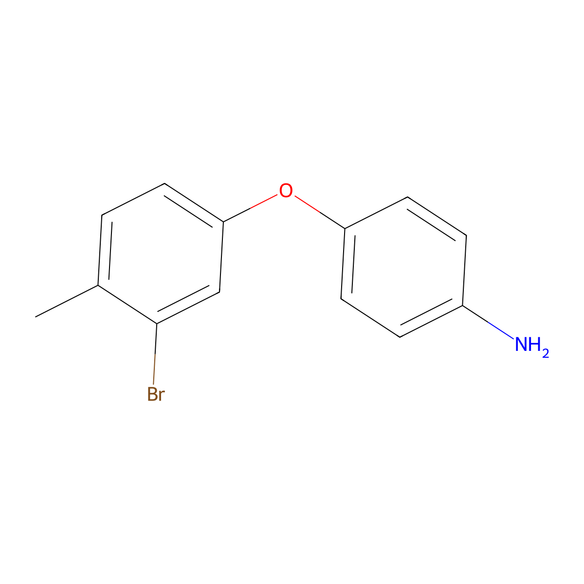 4-(3-Bromo-4-methylphenoxy)aniline molecular structure, CAS 1850722-25-6