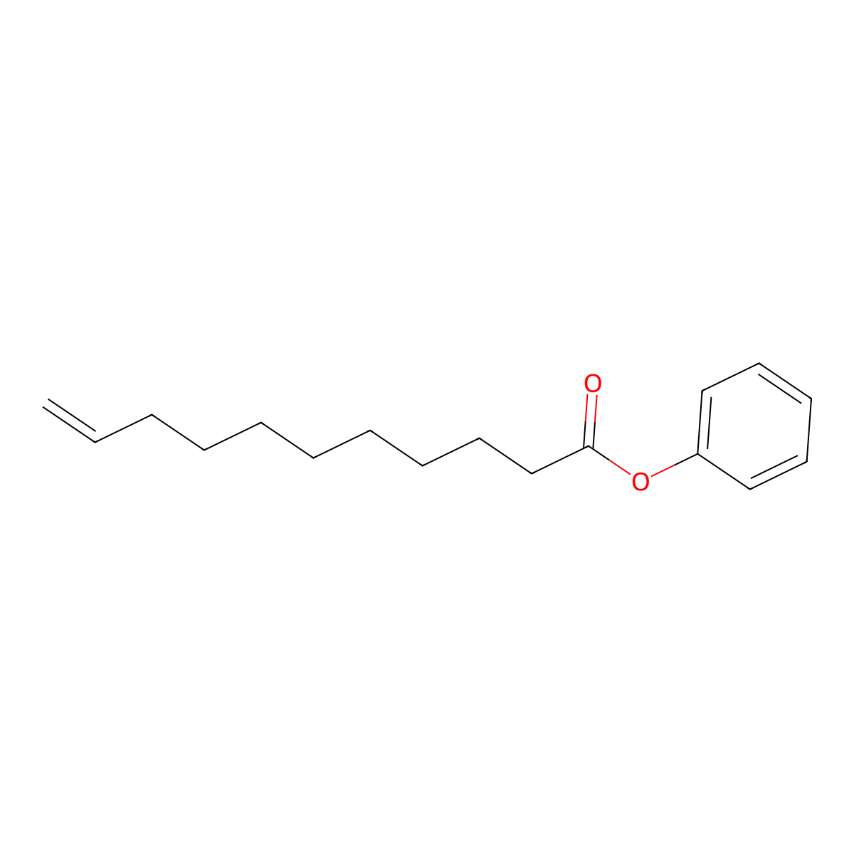 Phenyl undec-10-enoate molecular structure, CAS 18508-59-3