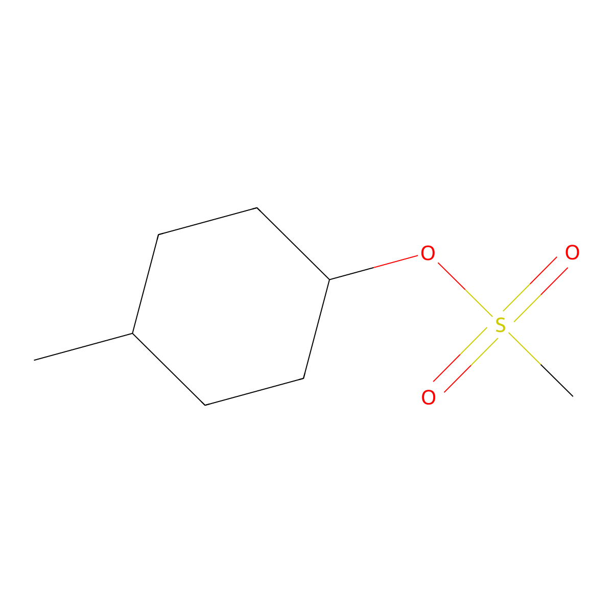 trans-4-Methylcyclohexanol methanesulfonate molecular structure, CAS 18508-92-4