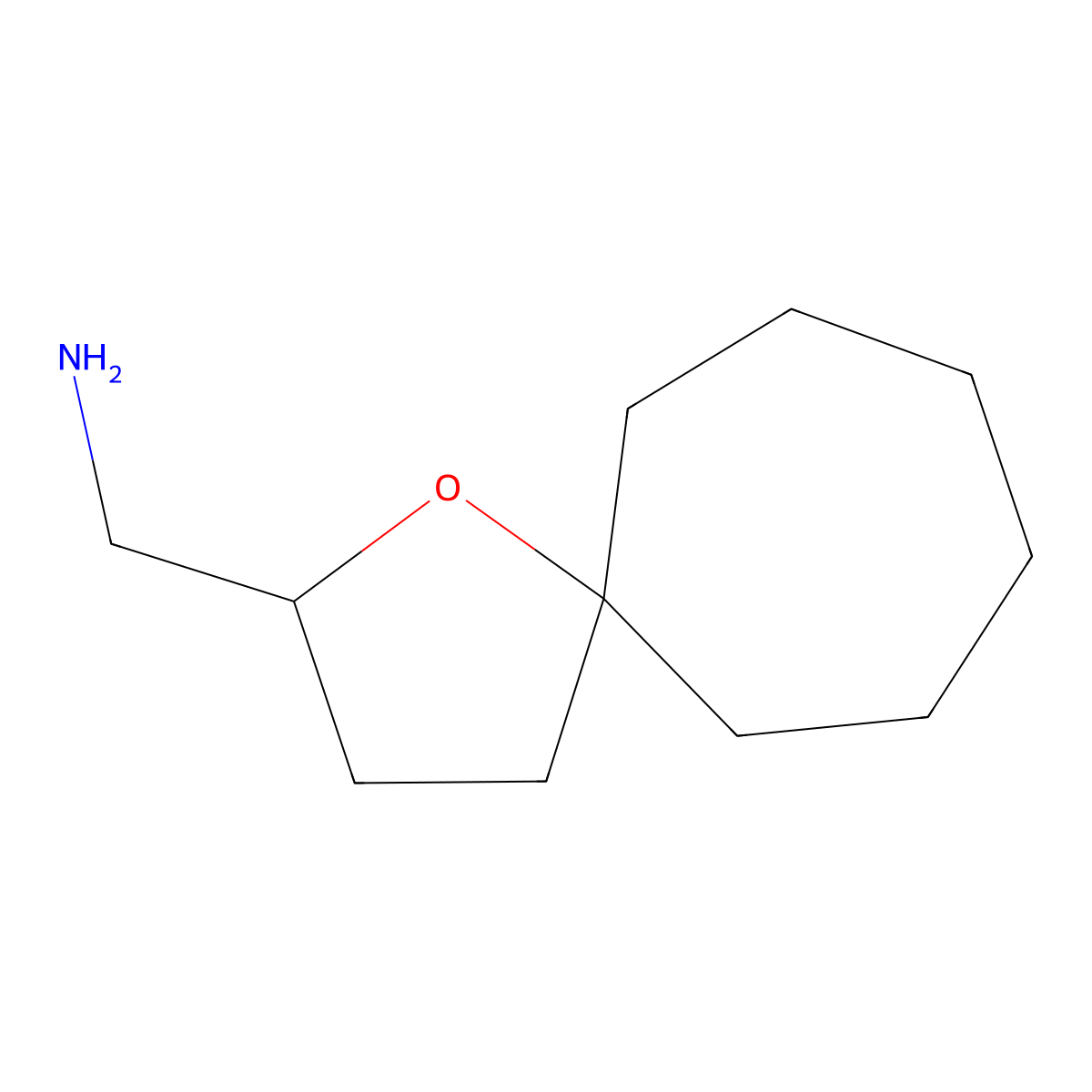 {1-Oxaspiro[4.6]undecan-2-yl}methanamine molecular structure, CAS 1850813-74-9