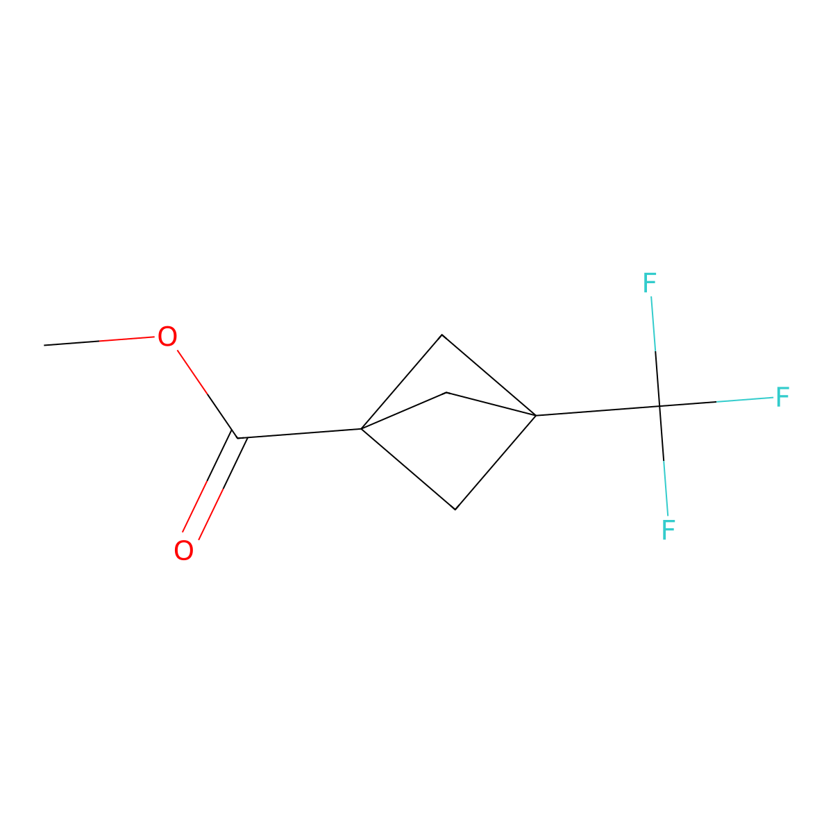 Methyl 3-(trifluoromethyl)bicyclo[1.1.1]pentane-1-carboxylate molecular structure, CAS 1850815-92-7