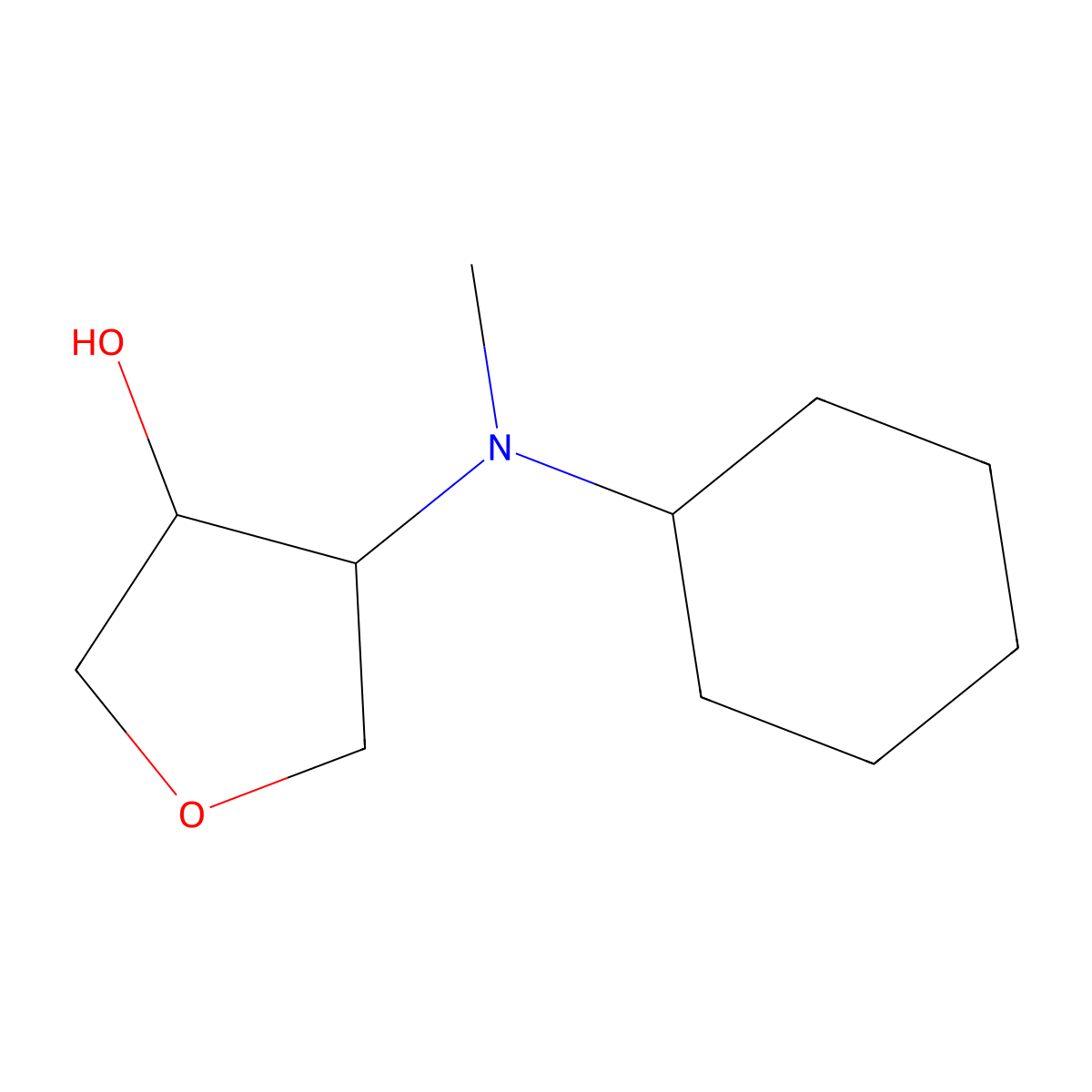 4-[Cyclohexyl(methyl)amino]oxolan-3-ol molecular structure, CAS 1850818-36-8