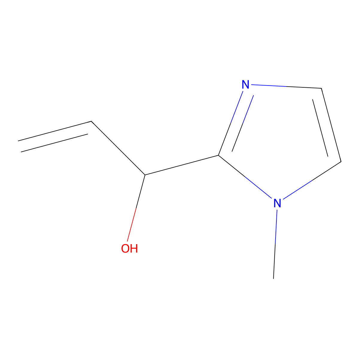 1-(1-methyl-1H-imidazol-2-yl)prop-2-en-1-ol molecular structure, CAS 1850831-98-9
