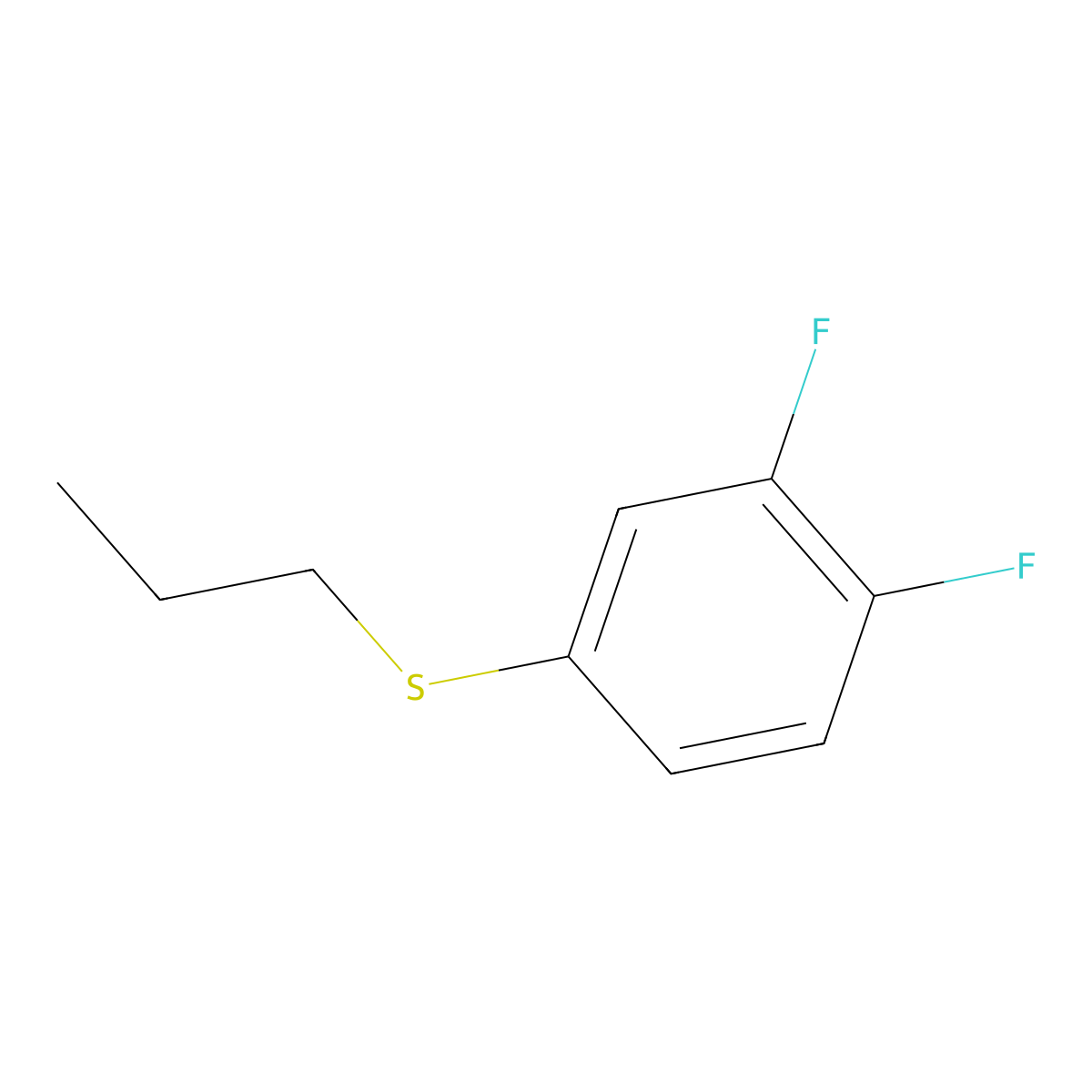 (3,4-Difluorophenyl)(propyl)sulfane molecular structure, CAS 1850833-86-1