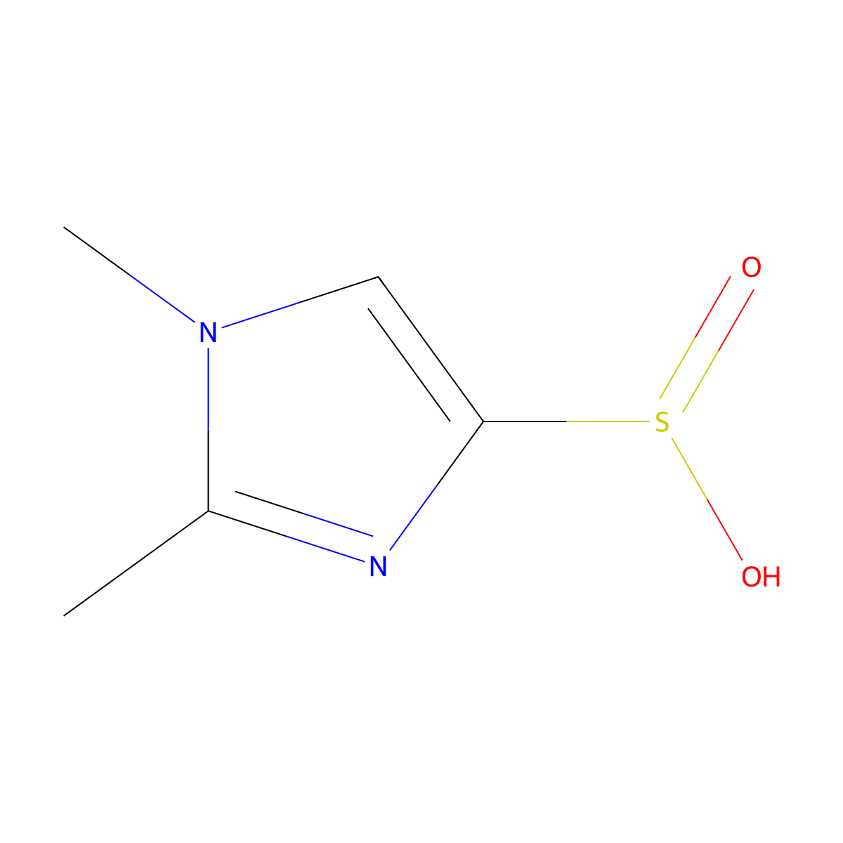 1,2-Dimethyl-1h-imidazole-4-sulfinic acid molecular structure, CAS 1850840-30-0