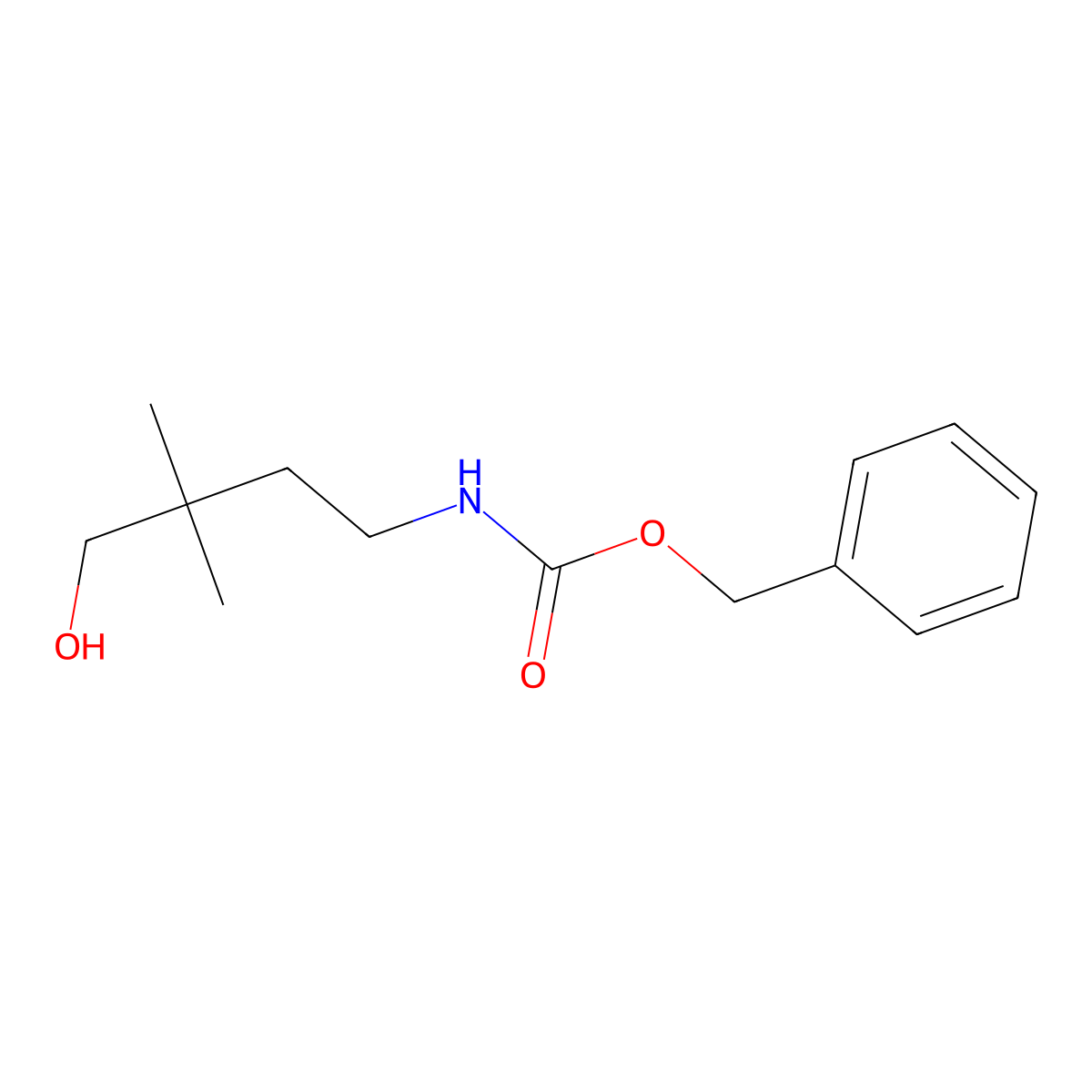 benzyl N-(4-hydroxy-3,3-dimethylbutyl)carbamate molecular structure, CAS 1850840-58-2