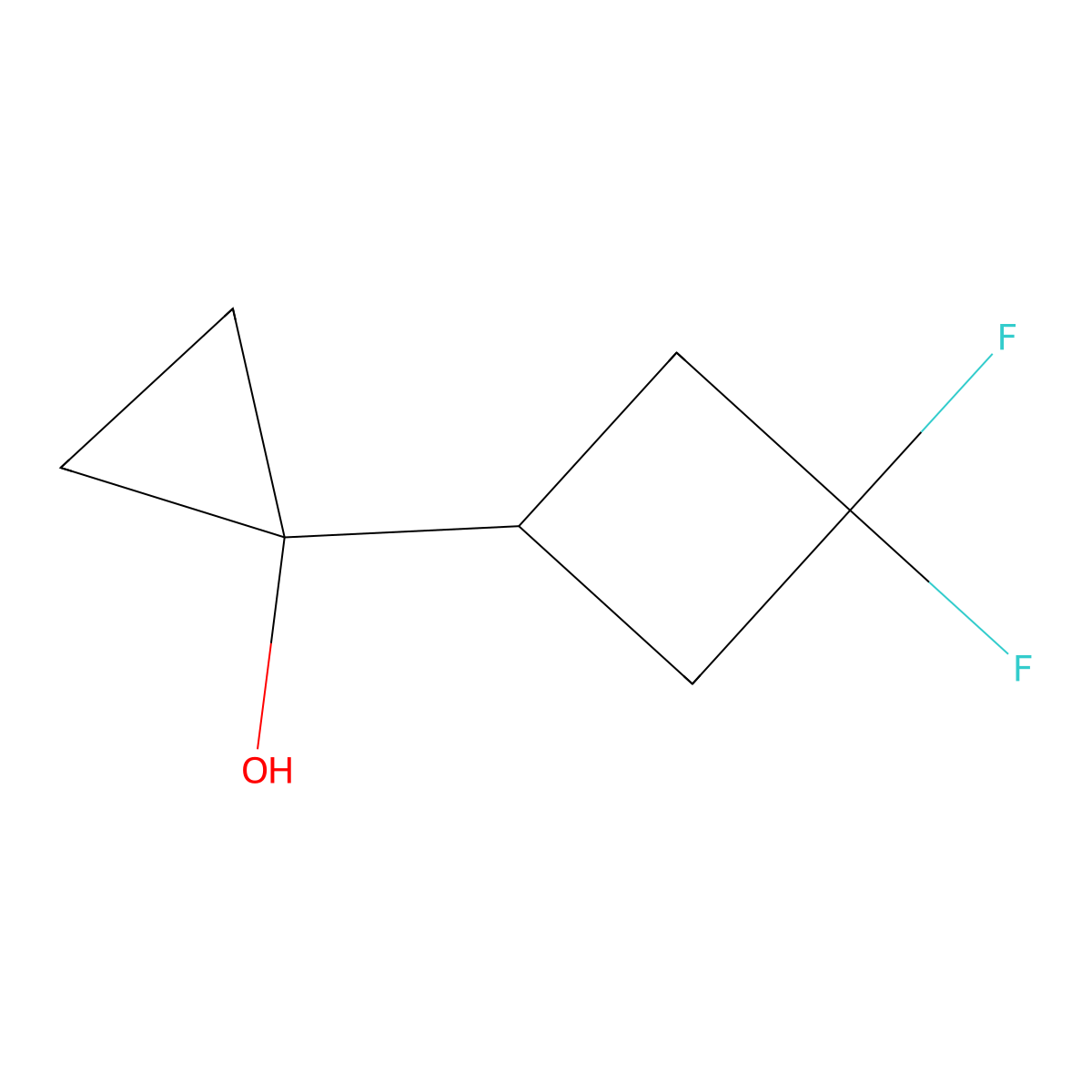 1-(3,3-Difluorocyclobutyl)cyclopropan-1-ol molecular structure, CAS 1850848-90-6