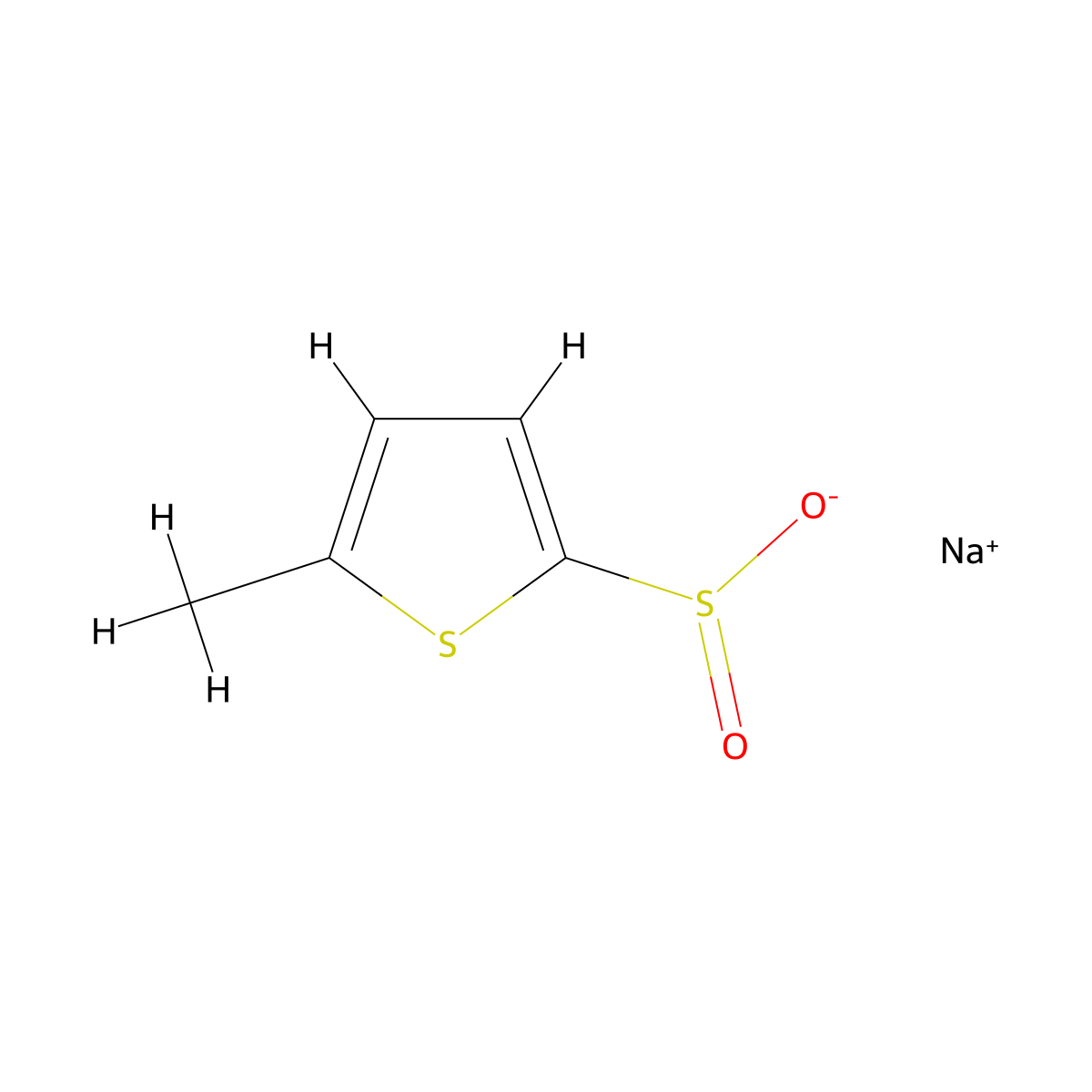 Sodium 5-methylthiophene-2-sulfinate molecular structure, CAS 1850861-11-8