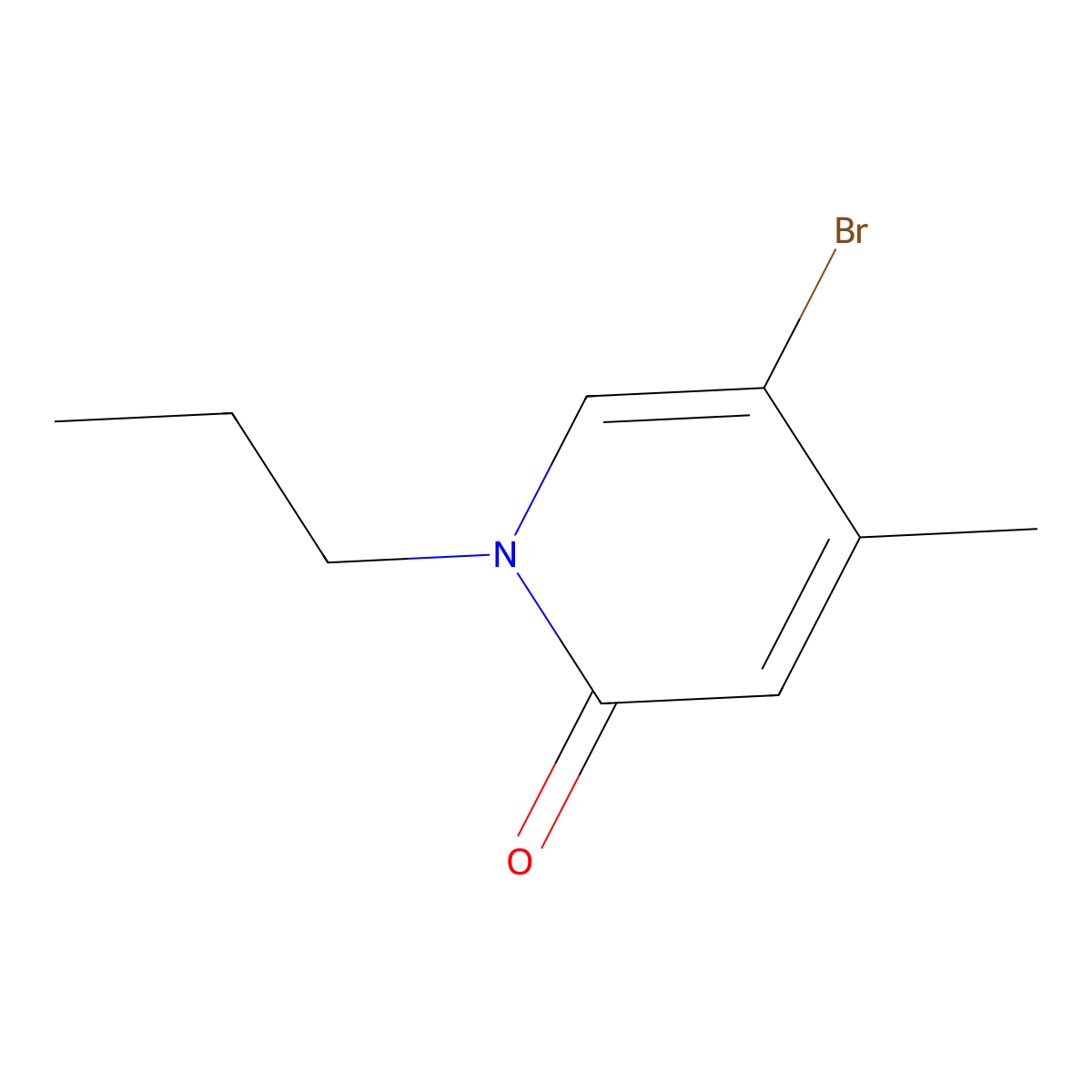 5-Bromo-4-methyl-1-propyl-1,2-dihydropyridin-2-one molecular structure, CAS 1850880-16-8