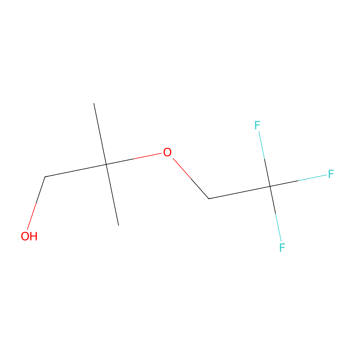 2-Methyl-2-(2,2,2-trifluoroethoxy)propan-1-ol molecular structure, CAS 1850883-68-9