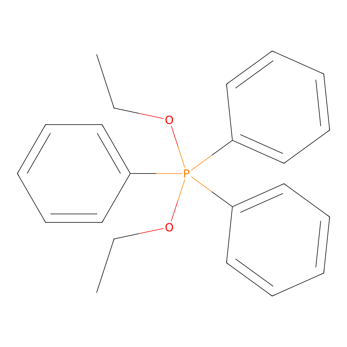 Phosphorane, diethoxytriphenyl-, (TB-5-11)- molecular structure, CAS 18509-25-6