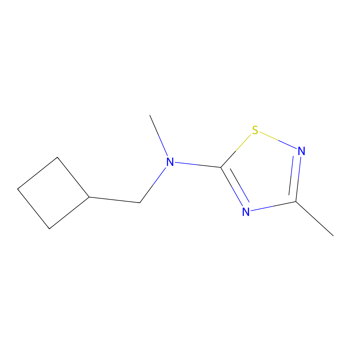 N-(cyclobutylmethyl)-N,3-dimethyl-1,2,4-thiadiazol-5-amine molecular structure, CAS 1850921-39-9