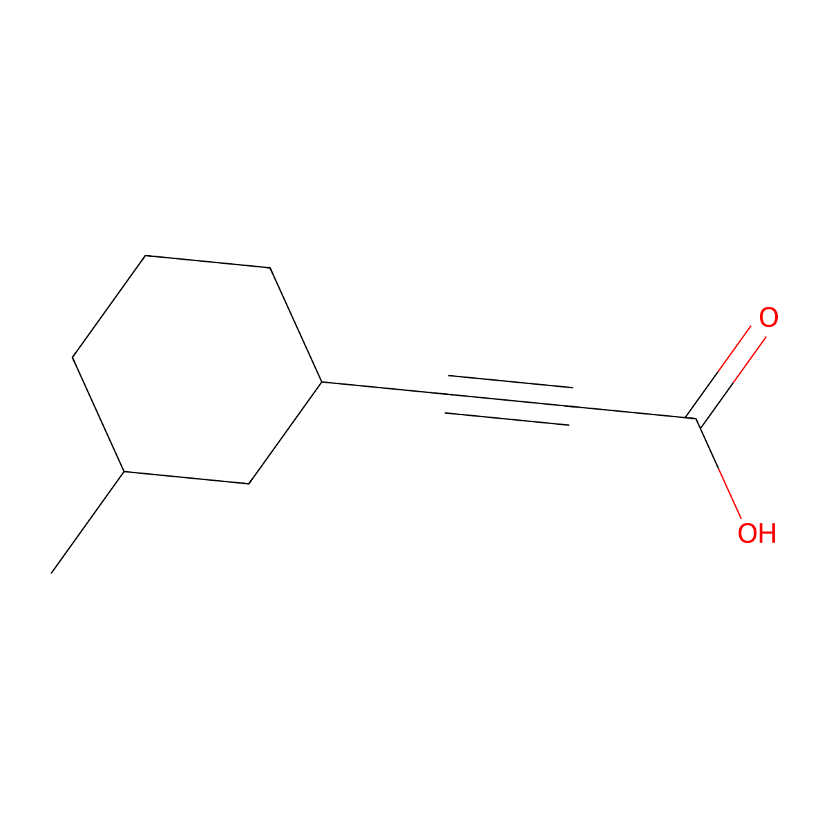3-(3-Methylcyclohexyl)prop-2-ynoic acid molecular structure, CAS 1850934-86-9