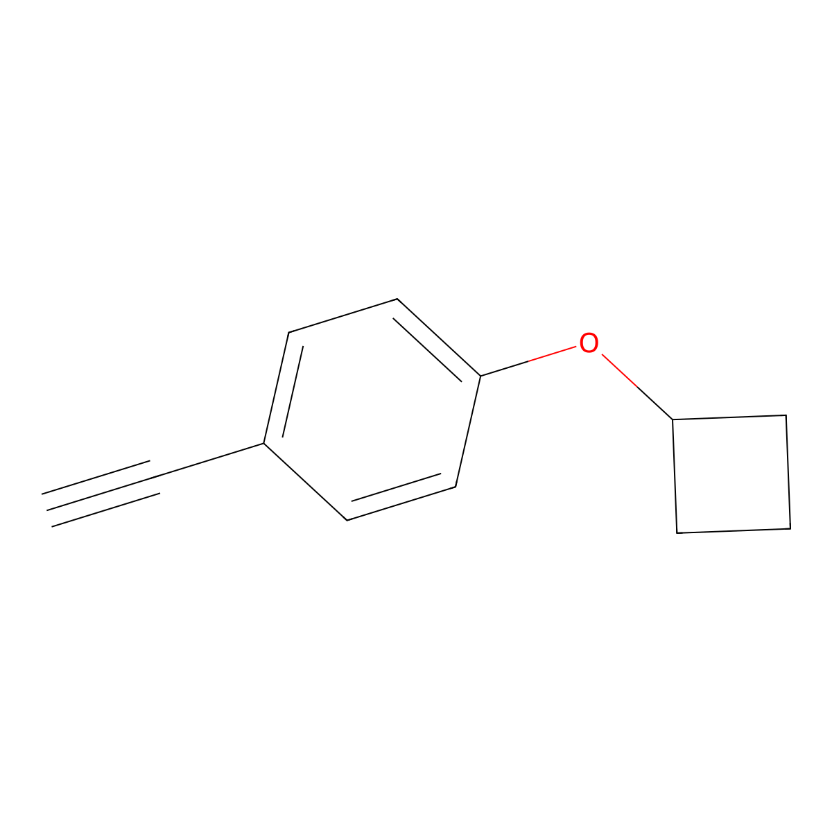 1-Cyclobutoxy-4-ethynylbenzene molecular structure, CAS 1850942-27-6