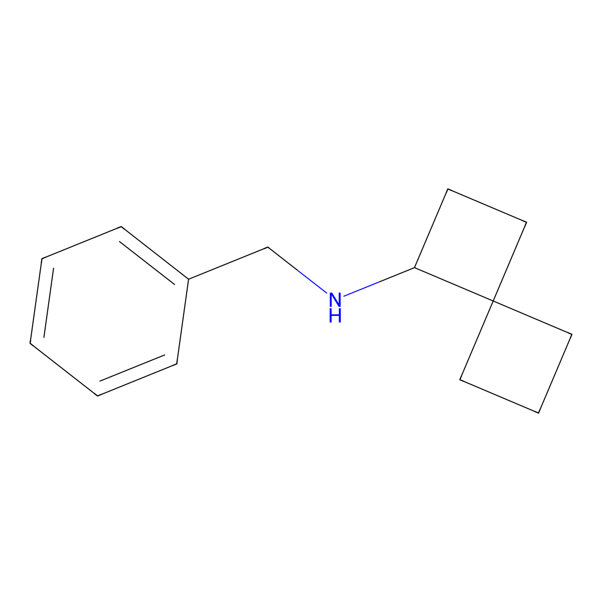 N-benzylspiro[3.3]heptan-1-amine molecular structure, CAS 1850945-58-2