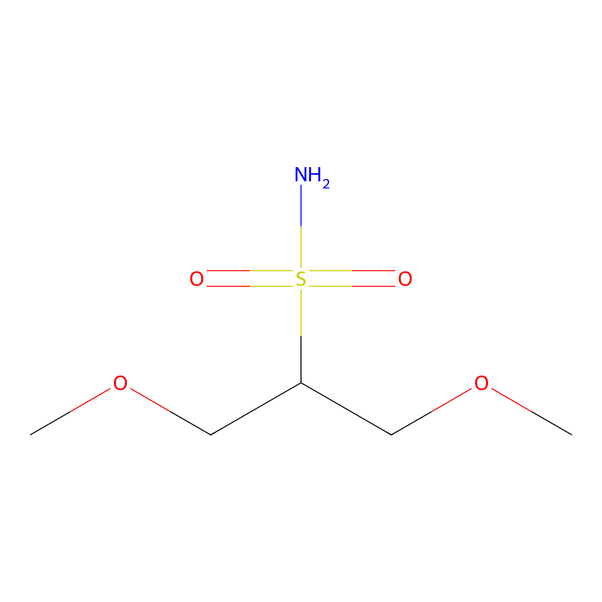 1,3-Dimethoxypropane-2-sulfonamide molecular structure, CAS 1850963-17-5