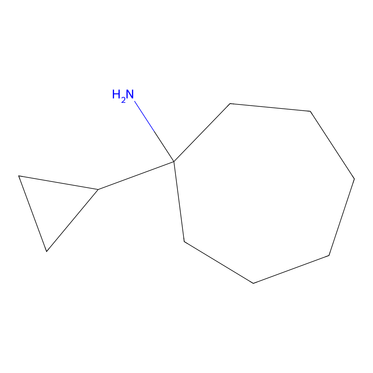 1-Cyclopropylcycloheptan-1-amine molecular structure, CAS 1850982-09-0