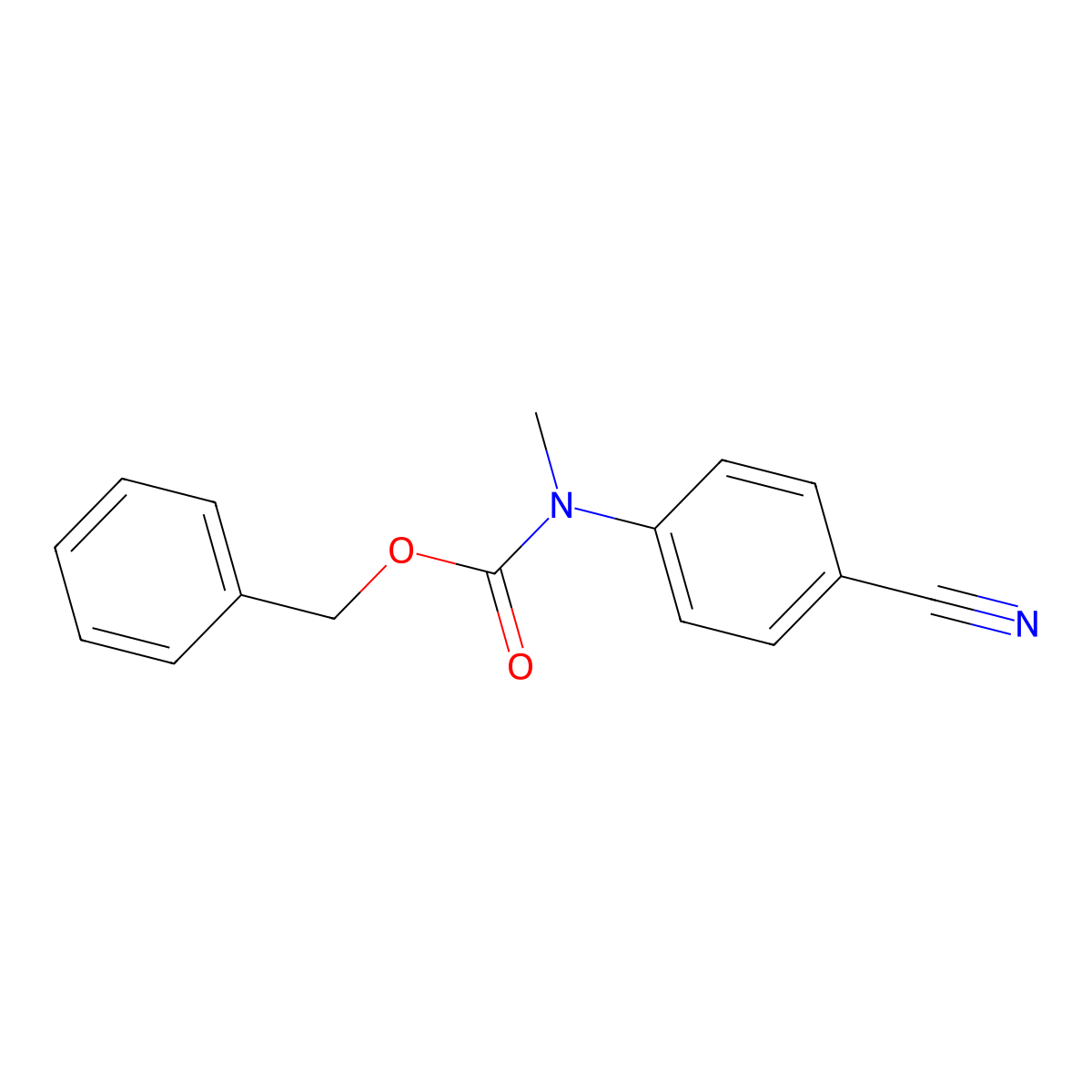 benzyl N-(4-cyanophenyl)-N-methylcarbamate molecular structure, CAS 1850995-65-1