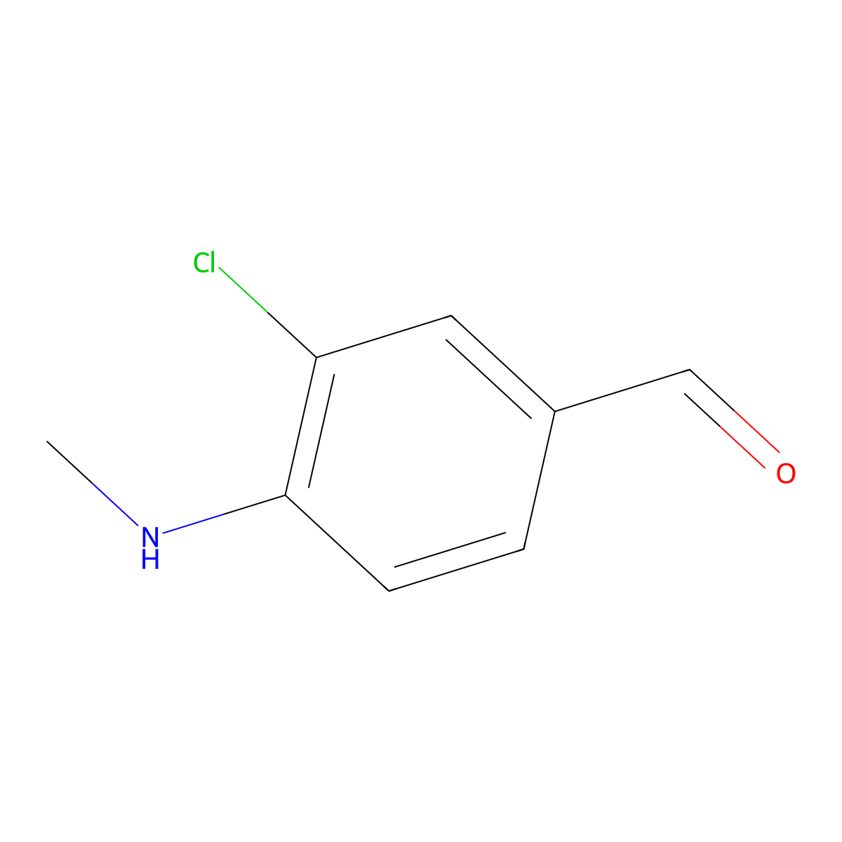 3-Chloro-4-(methylamino)benzaldehyde molecular structure, CAS 1851-10-1