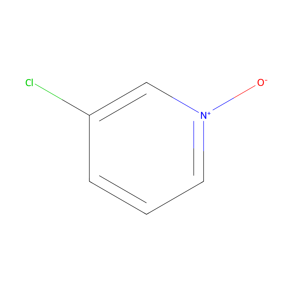 Pyridine, 3-chloro-, 1-oxide molecular structure, CAS 1851-22-5