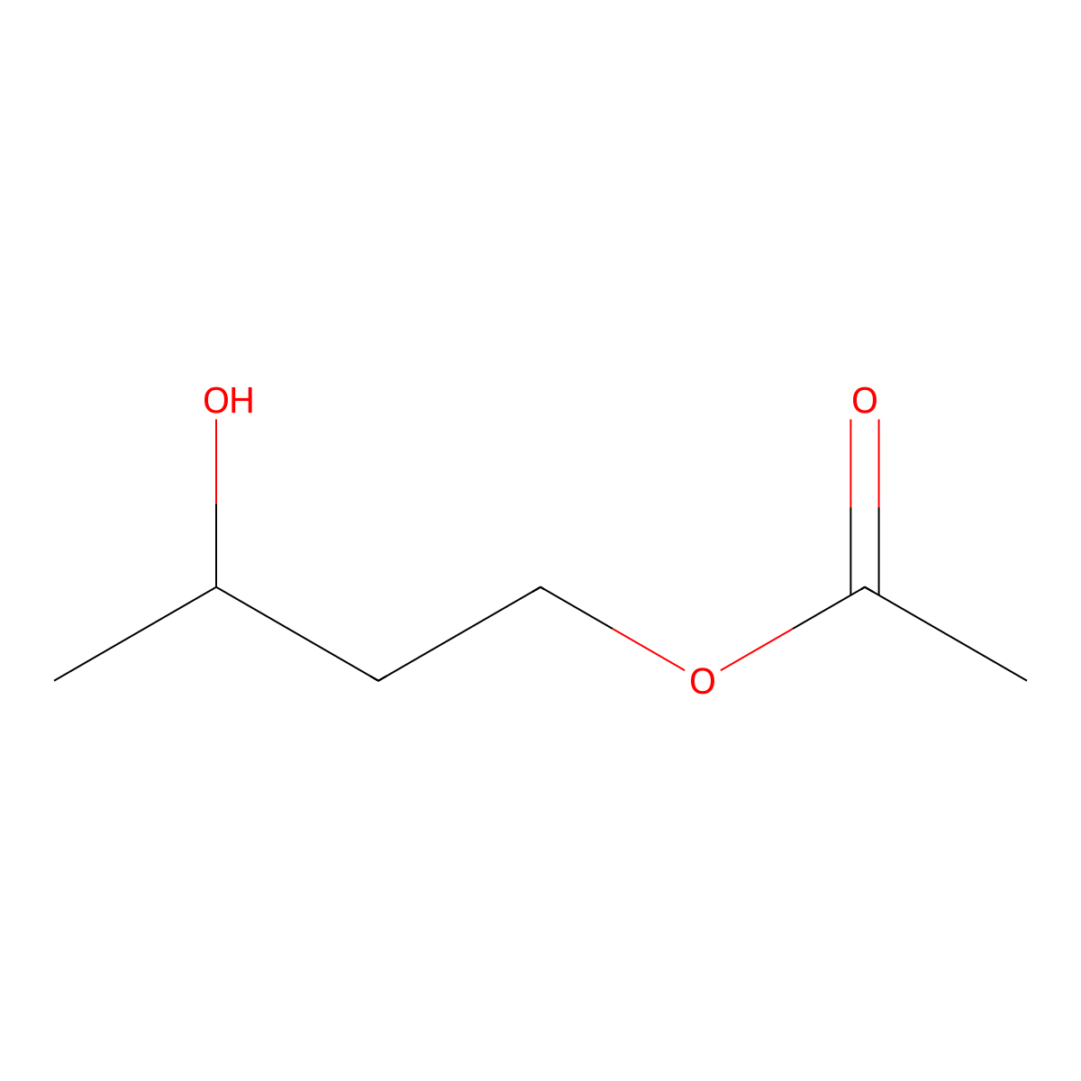 3-Hydroxybutyl acetate molecular structure, CAS 1851-86-1