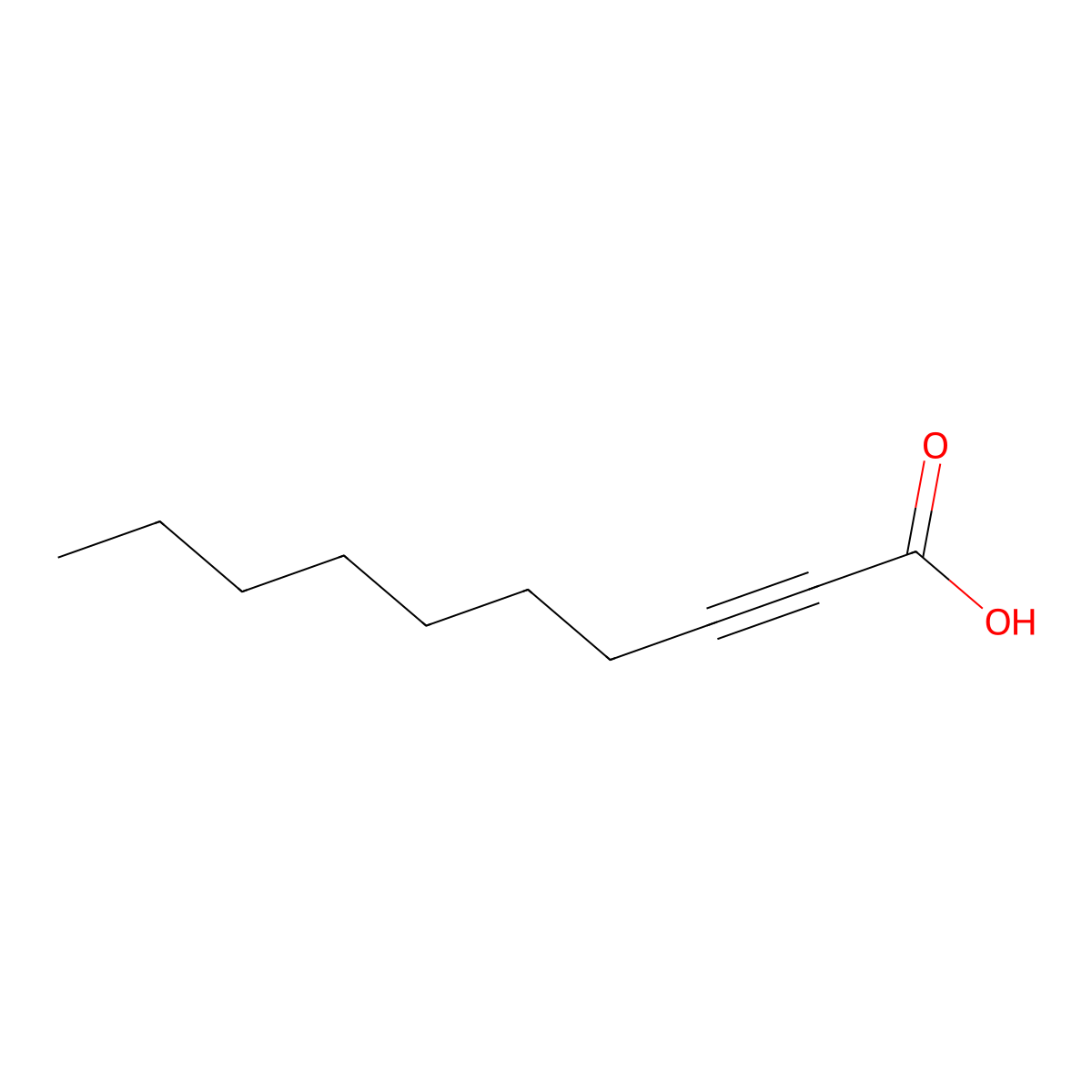 2-Decynoic acid molecular structure, CAS 1851-90-7