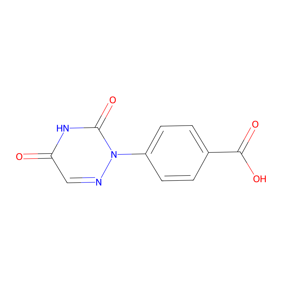 4-(3,5-Dioxo-4,5-dihydro-1,2,4-triazin-2(3H)-yl)benzoic acid molecular structure, CAS 18510-65-1