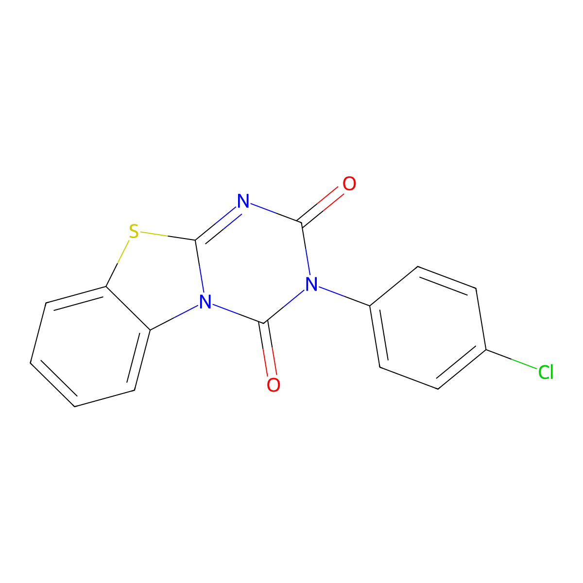 3-(4-chlorophenyl)-2H-[1,3,5]triazino[2,1-b][1,3]benzothiazole-2,4(3H)-dione molecular structure, CAS 18510-67-3