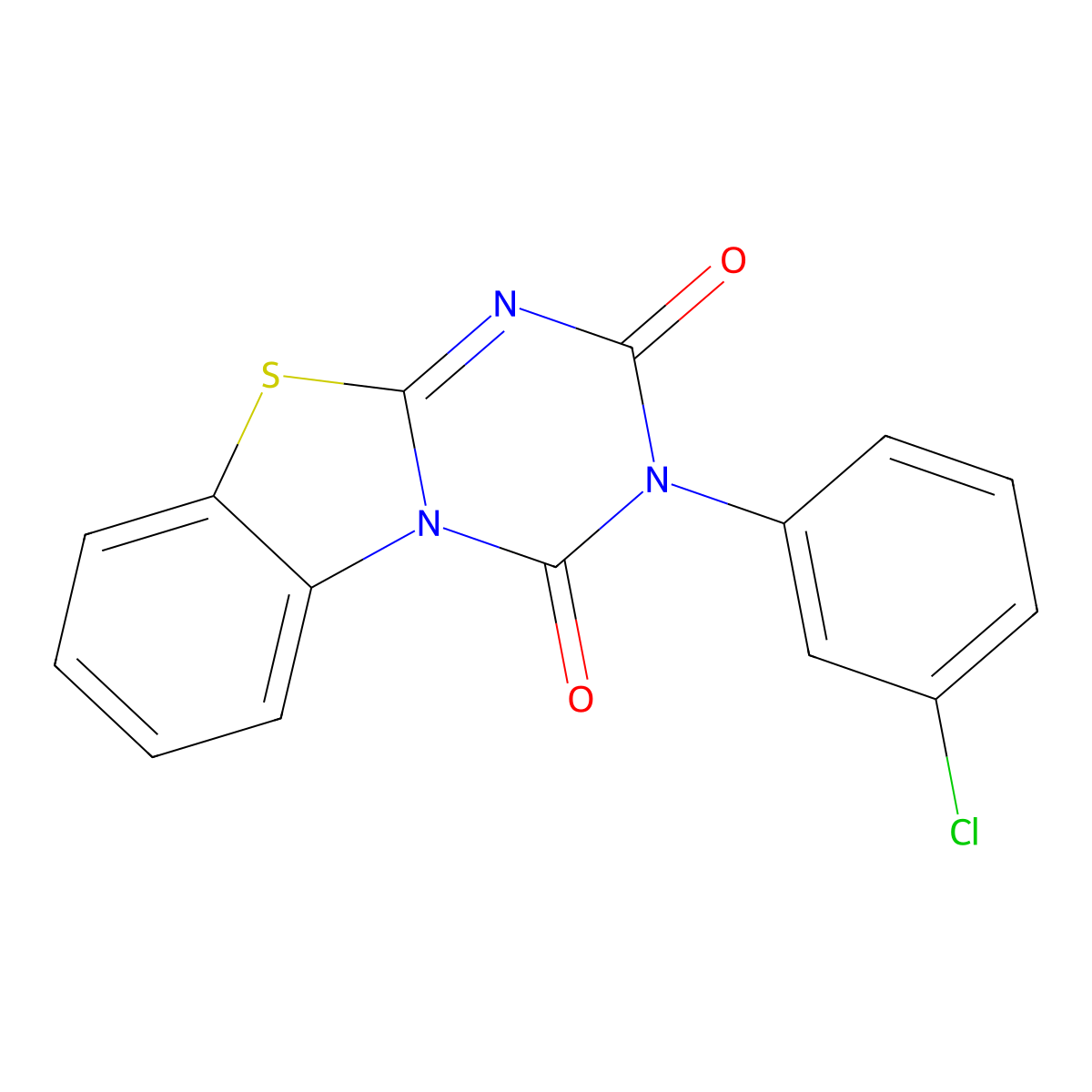 3-(3-chlorophenyl)-2H-[1,3,5]triazino[2,1-b][1,3]benzothiazole-2,4(3H)-dione molecular structure, CAS 18510-68-4