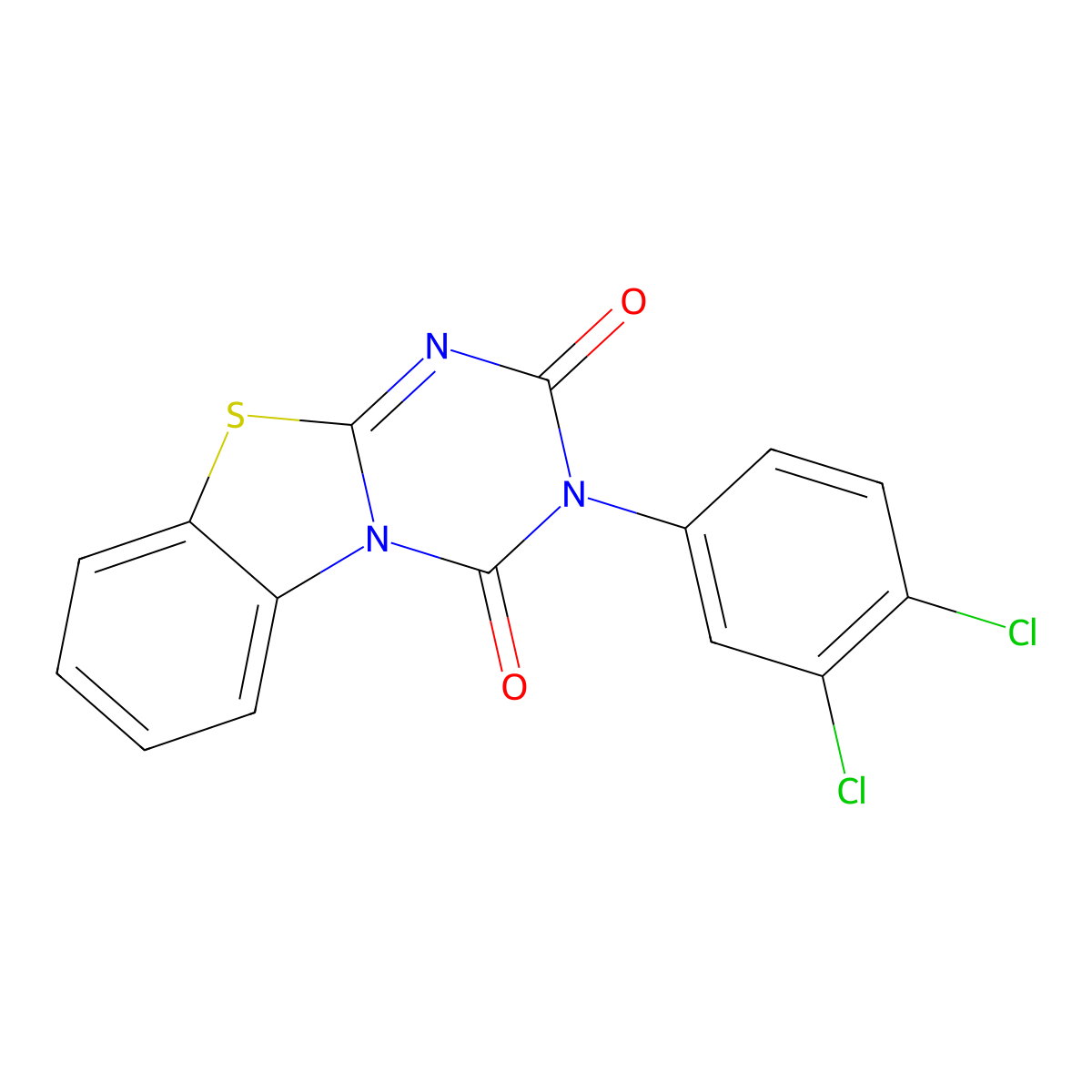 3-(3,4-dichlorophenyl)-2H-[1,3,5]triazino[2,1-b][1,3]benzothiazole-2,4(3H)-dione molecular structure, CAS 18510-69-5