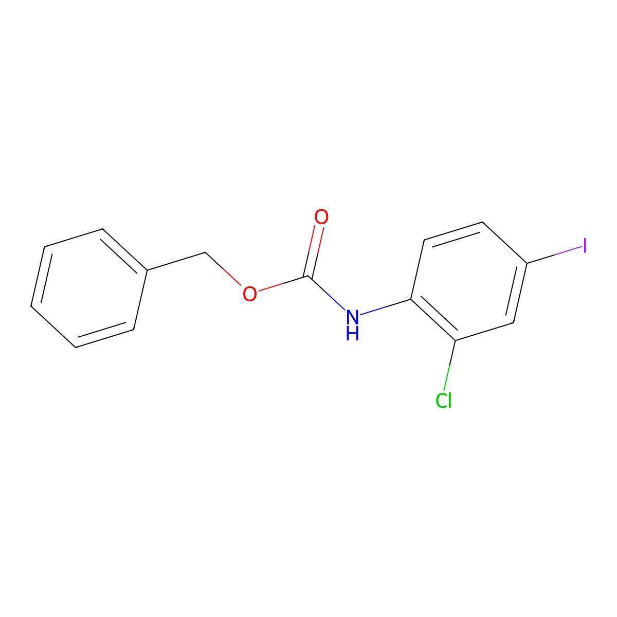 benzyl N-(2-chloro-4-iodophenyl)carbamate molecular structure, CAS 1851020-25-1